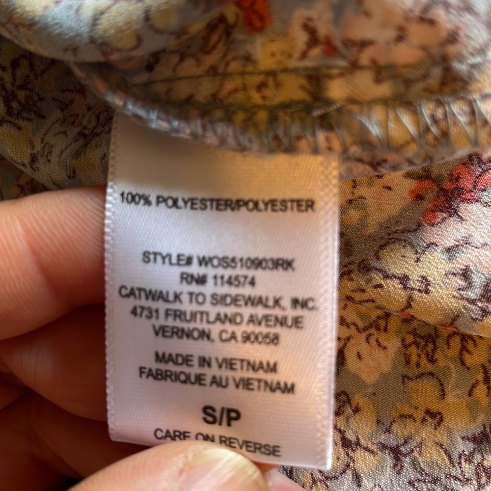 Pleione Ruffled Top, Size S - Picture 5 of 5